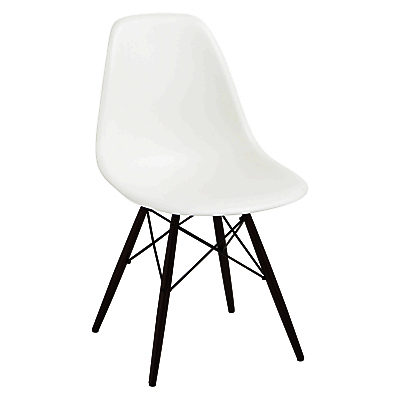 Vitra Eames DSW 43cm Side Chair White / Dark Maple